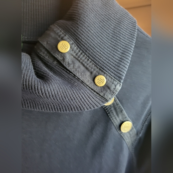 Ralph Lauren Turtleneck Sweater Dress Womens Large Navy Blue - Picture 3 of 8